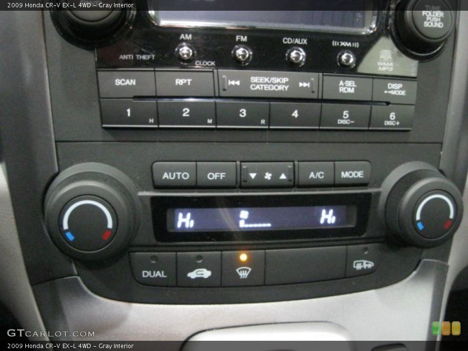 Gray Interior Controls for the 2009 Honda CR-V EX-L 4WD #43348479