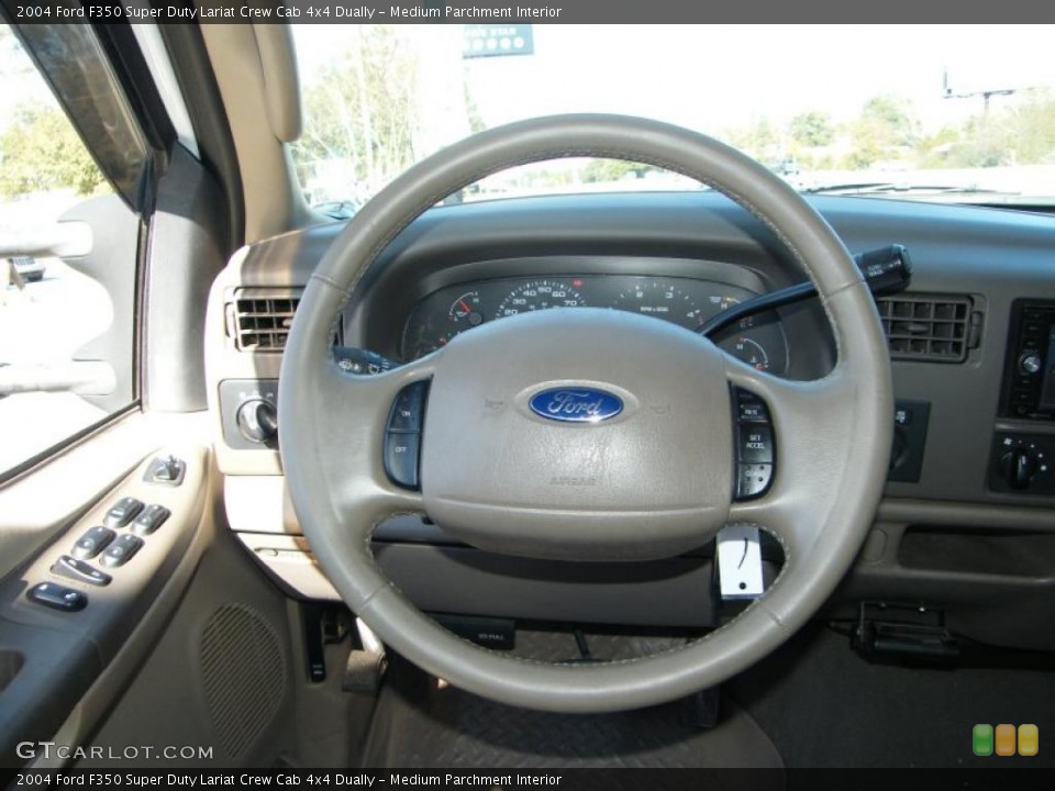 Medium Parchment Interior Steering Wheel for the 2004 Ford F350 Super Duty Lariat Crew Cab 4x4 Dually #43352823