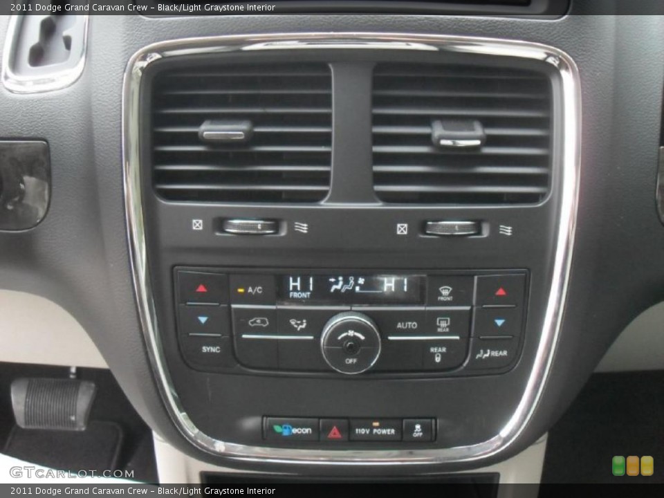 Black/Light Graystone Interior Controls for the 2011 Dodge Grand Caravan Crew #43354265