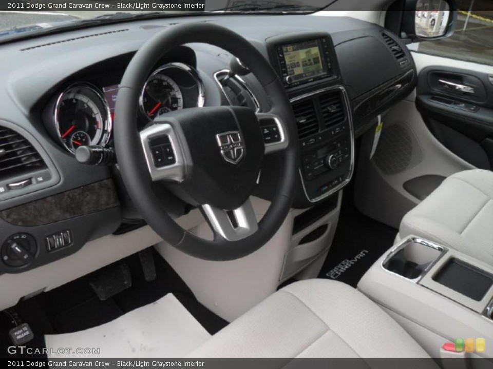 Black/Light Graystone Interior Prime Interior for the 2011 Dodge Grand Caravan Crew #43354467