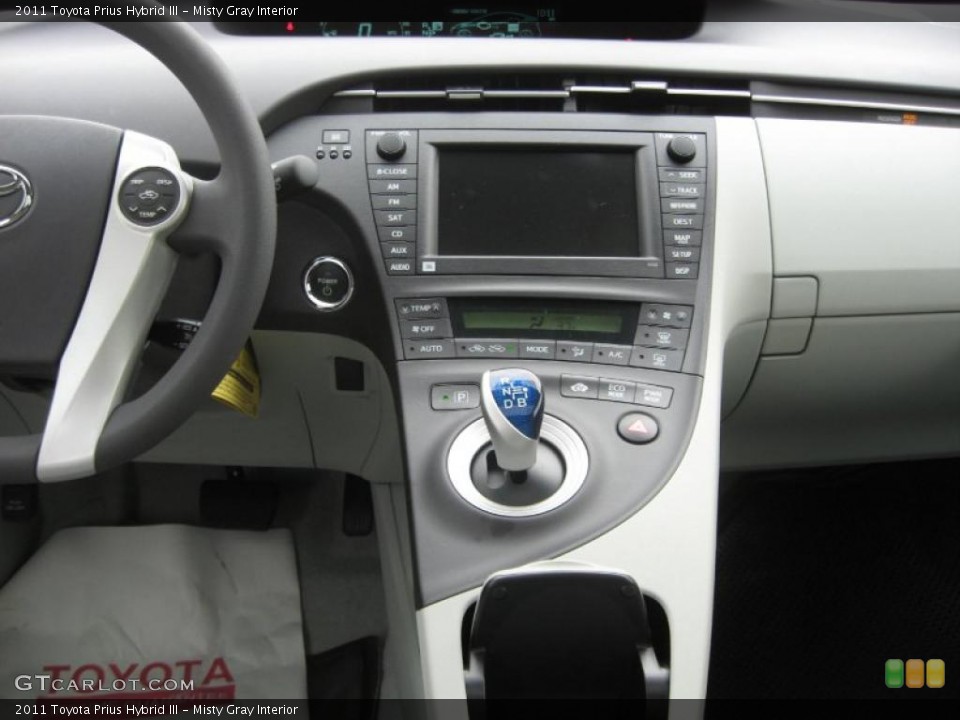 Misty Gray Interior Controls for the 2011 Toyota Prius Hybrid III #43359503