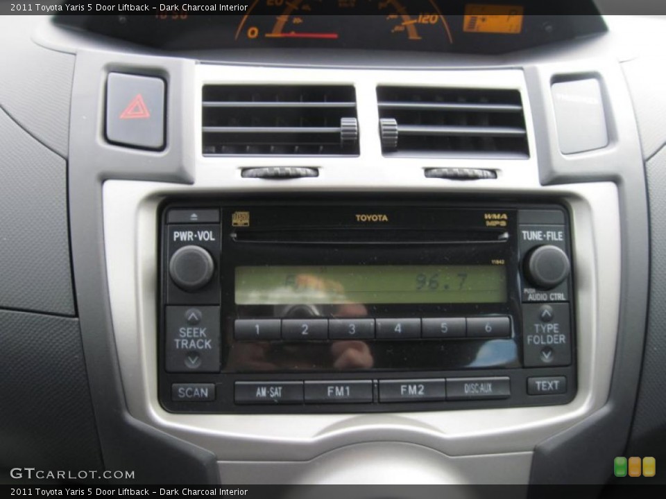 Dark Charcoal Interior Controls for the 2011 Toyota Yaris 5 Door Liftback #43362440