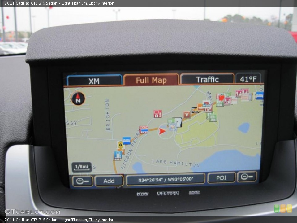 Light Titanium/Ebony Interior Navigation for the 2011 Cadillac CTS 3.6 Sedan #43365336