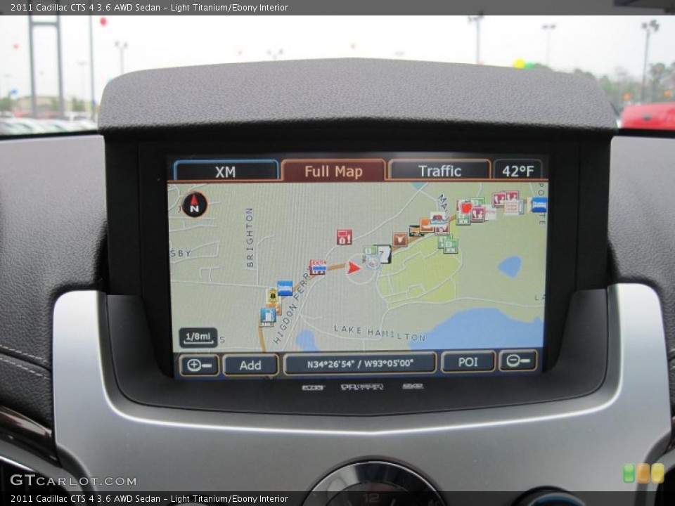 Light Titanium/Ebony Interior Navigation for the 2011 Cadillac CTS 4 3.6 AWD Sedan #43366120