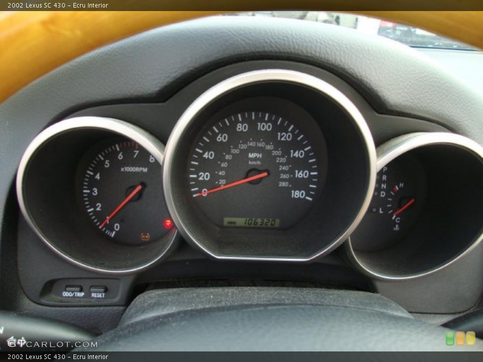 Ecru Interior Gauges for the 2002 Lexus SC 430 #43369300