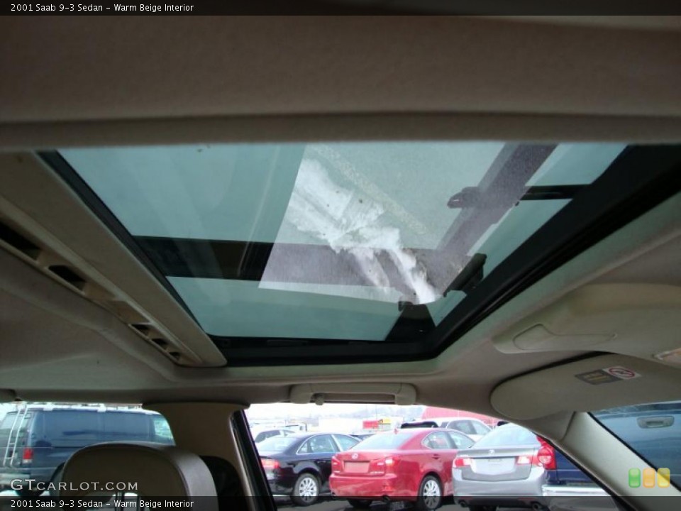 Warm Beige Interior Sunroof for the 2001 Saab 9-3 Sedan #43369728