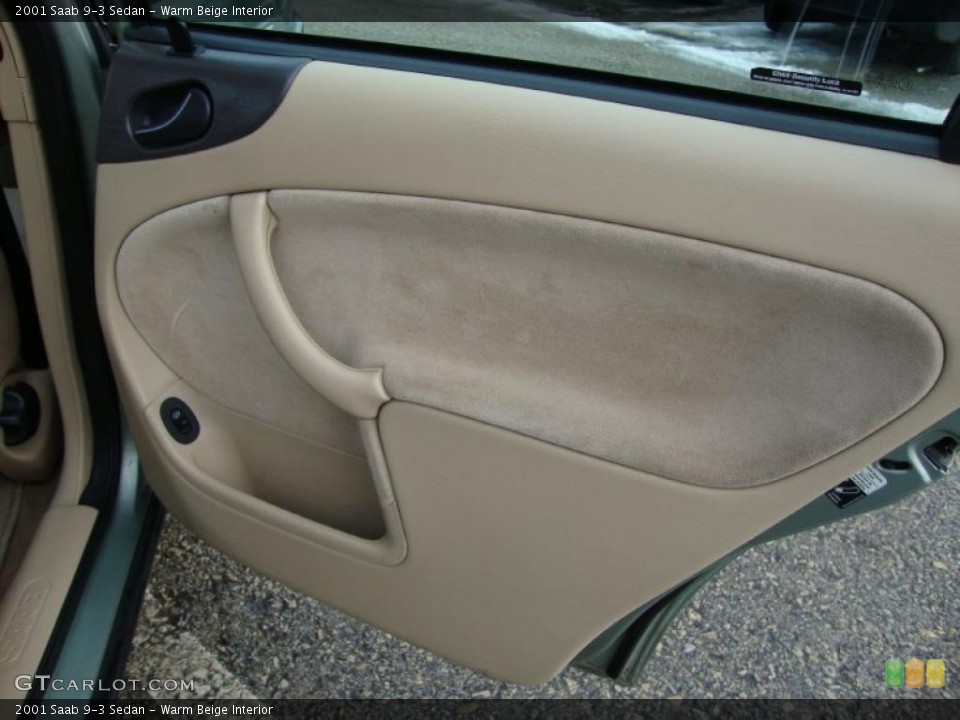 Warm Beige Interior Door Panel for the 2001 Saab 9-3 Sedan #43369757