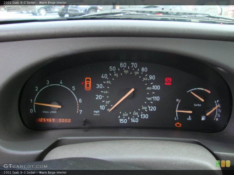 Warm Beige Interior Gauges for the 2001 Saab 9-3 Sedan #43370117