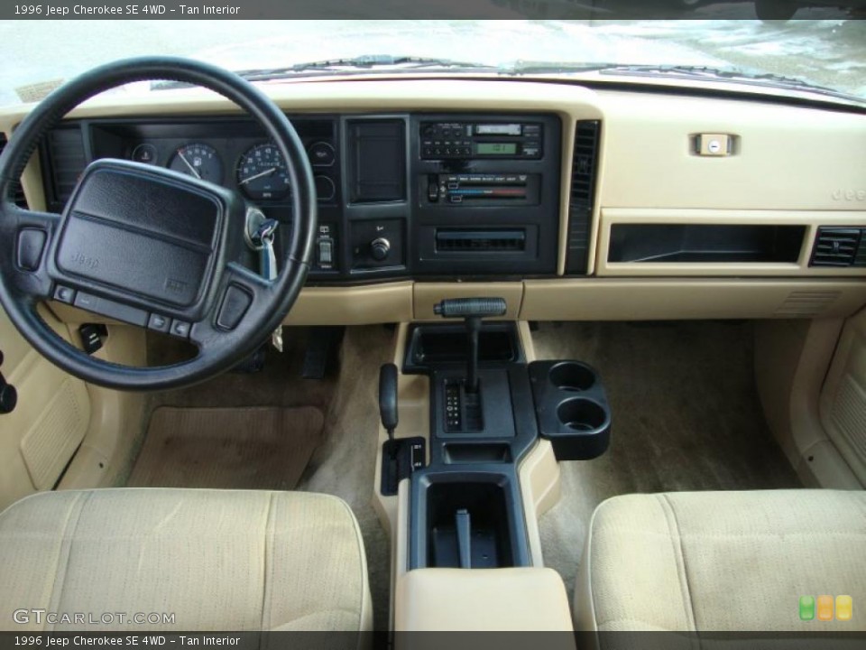 Tan Interior Dashboard for the 1996 Jeep Cherokee SE 4WD #43371189