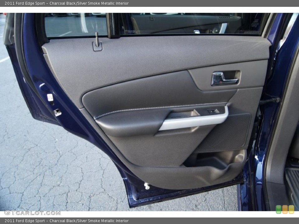 Charcoal Black/Silver Smoke Metallic Interior Door Panel for the 2011 Ford Edge Sport #43379643