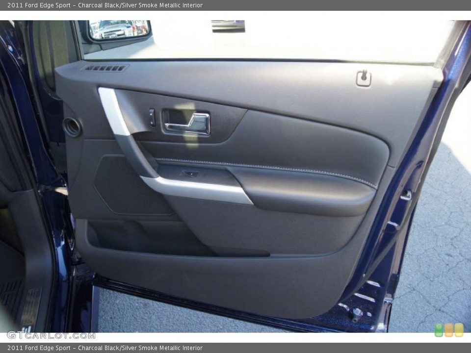 Charcoal Black/Silver Smoke Metallic Interior Door Panel for the 2011 Ford Edge Sport #43379798