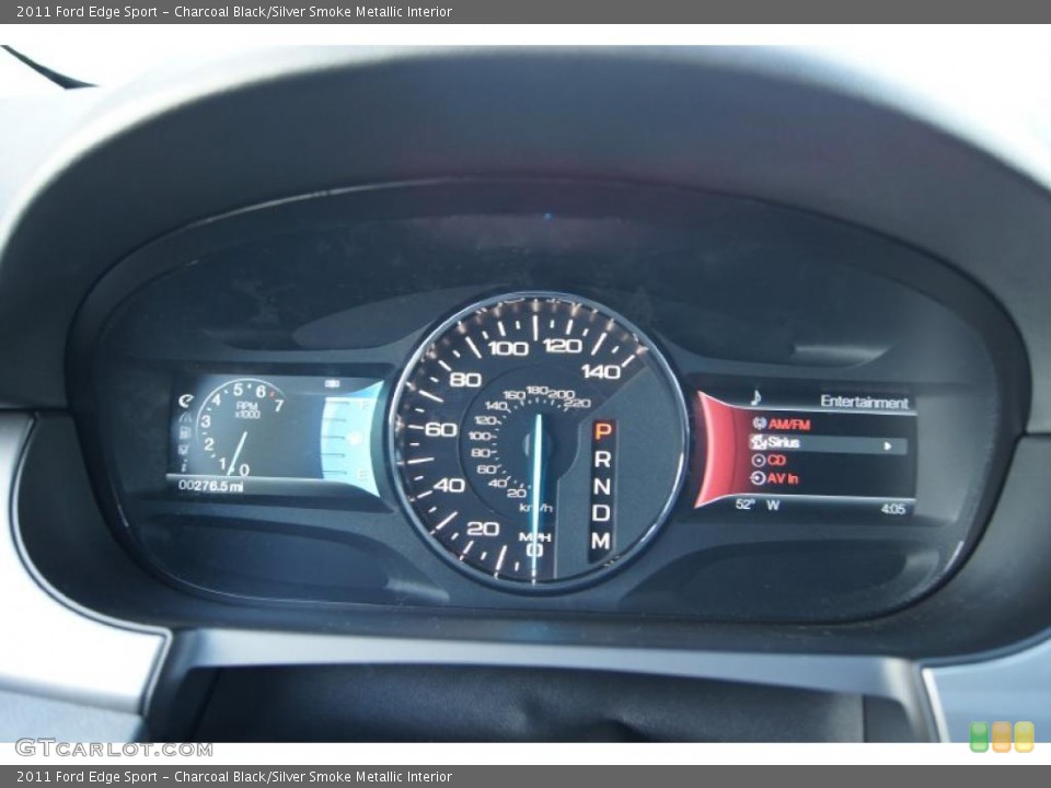 Charcoal Black/Silver Smoke Metallic Interior Gauges for the 2011 Ford Edge Sport #43380031