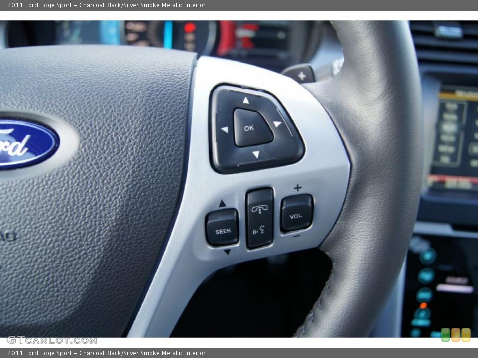 Charcoal Black/Silver Smoke Metallic Interior Controls for the 2011 Ford Edge Sport #43380067