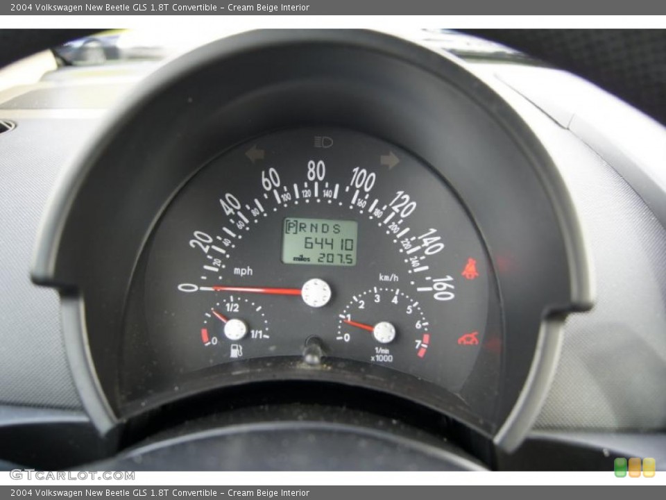 Cream Beige Interior Gauges for the 2004 Volkswagen New Beetle GLS 1.8T Convertible #43380747