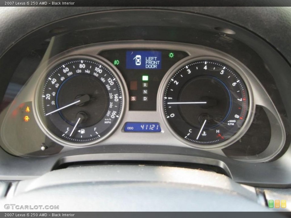 Black Interior Gauges for the 2007 Lexus IS 250 AWD #43383351