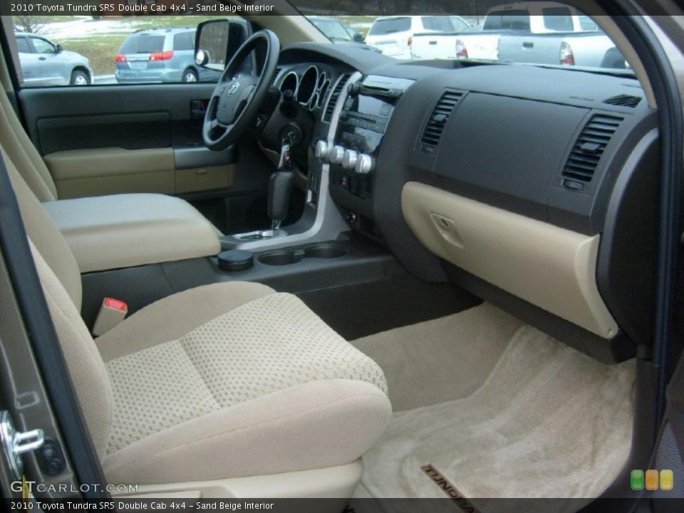 Sand Beige Interior Dashboard for the 2010 Toyota Tundra SR5 Double Cab 4x4 #43388461