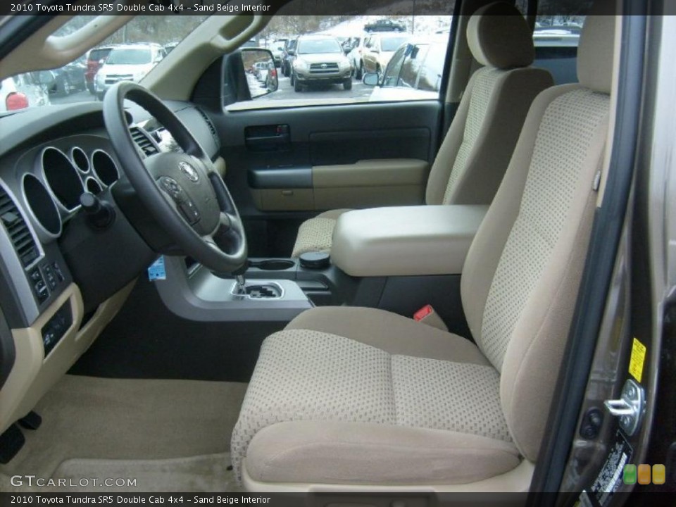 Sand Beige Interior Photo for the 2010 Toyota Tundra SR5 Double Cab 4x4 #43388495