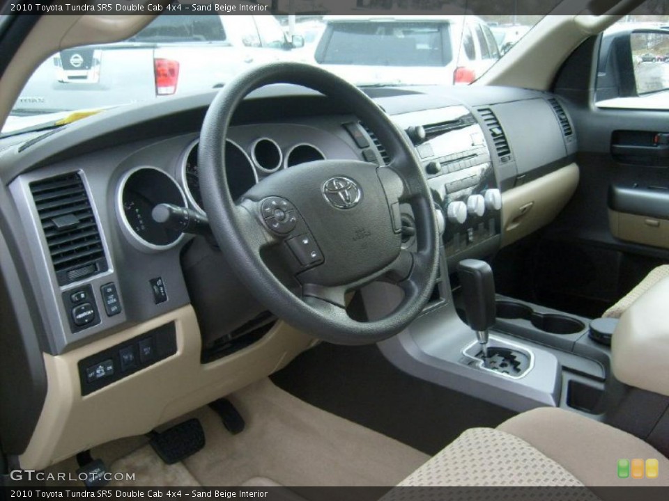 Sand Beige Interior Dashboard for the 2010 Toyota Tundra SR5 Double Cab 4x4 #43388507