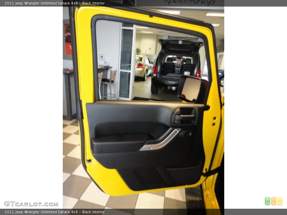 Black Interior Door Panel for the 2011 Jeep Wrangler Unlimited Sahara 4x4 #43388695