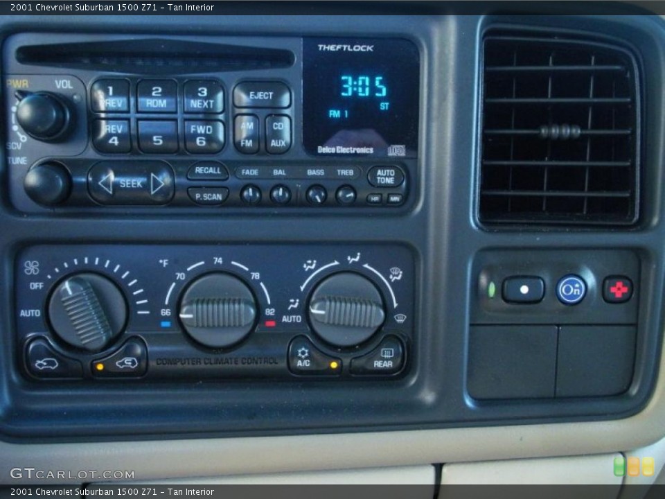 Tan Interior Controls for the 2001 Chevrolet Suburban 1500 Z71 #43389923