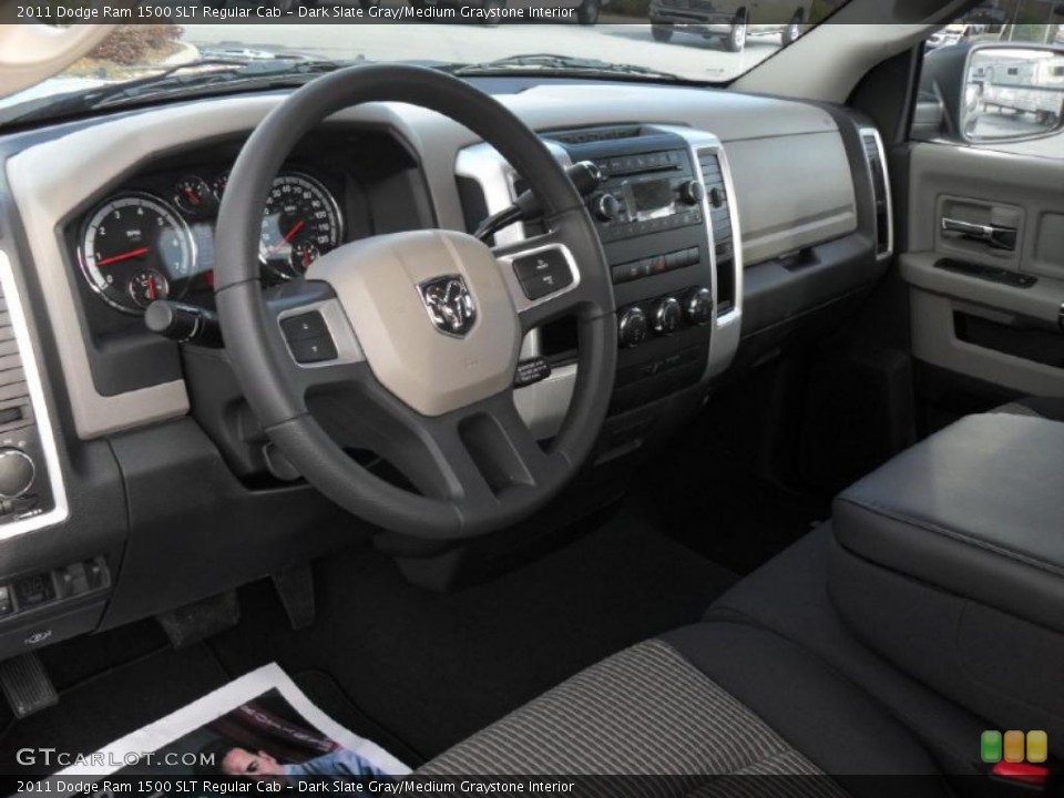 Dark Slate Gray/Medium Graystone Interior Prime Interior for the 2011 Dodge Ram 1500 SLT Regular Cab #43391052