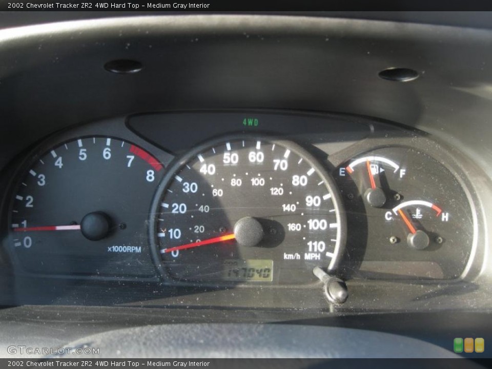 Medium Gray Interior Gauges for the 2002 Chevrolet Tracker ZR2 4WD Hard Top #43395244