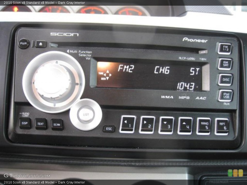 Dark Gray Interior Controls for the 2010 Scion xB  #43397048