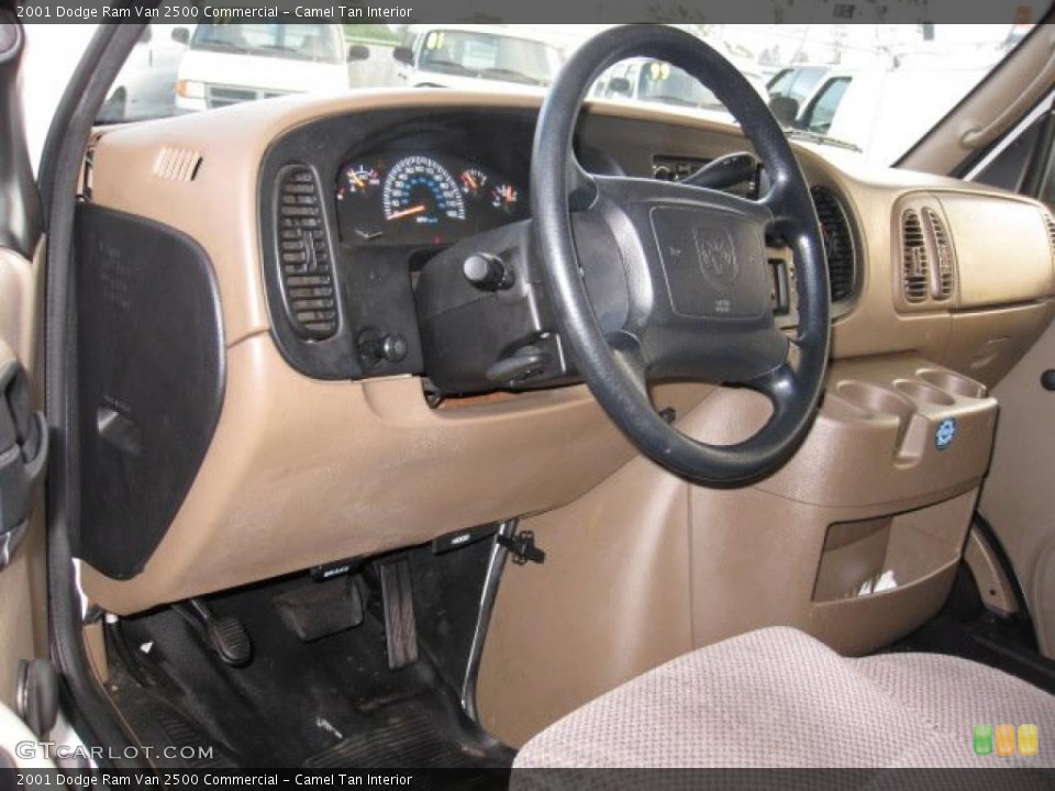 Camel Tan Interior Dashboard for the 2001 Dodge Ram Van 2500 Commercial #43397548