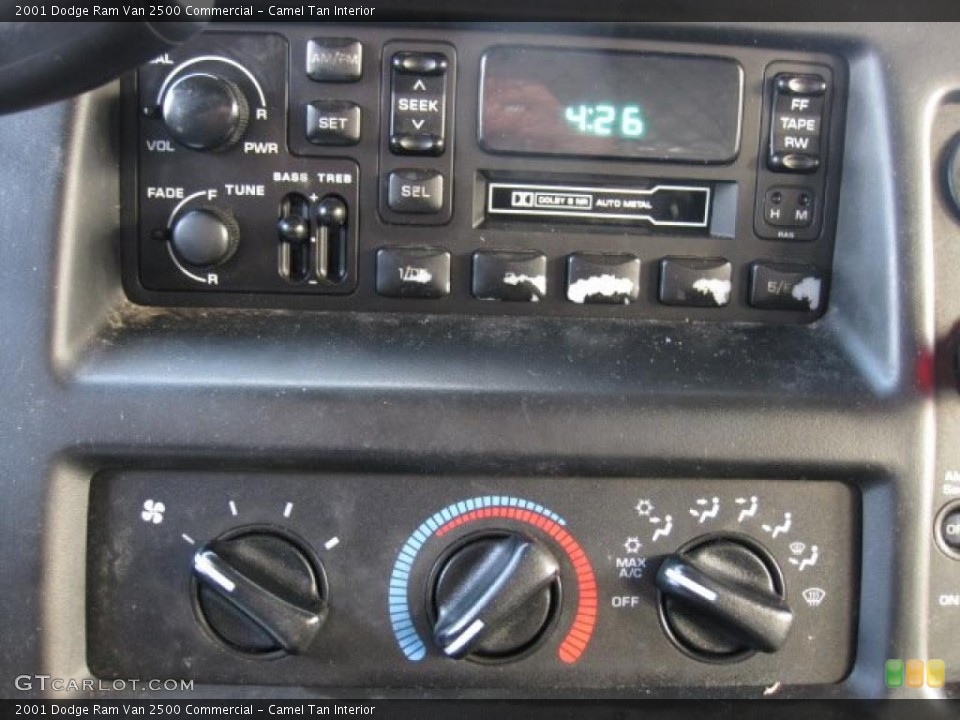 Camel Tan Interior Controls for the 2001 Dodge Ram Van 2500 Commercial #43397560