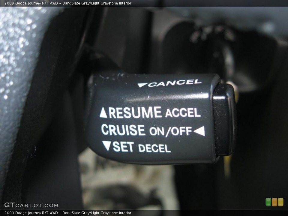 Dark Slate Gray/Light Graystone Interior Controls for the 2009 Dodge Journey R/T AWD #43402026