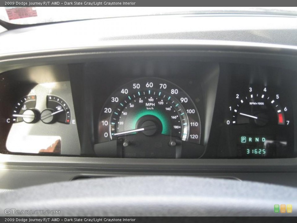 Dark Slate Gray/Light Graystone Interior Gauges for the 2009 Dodge Journey R/T AWD #43402074