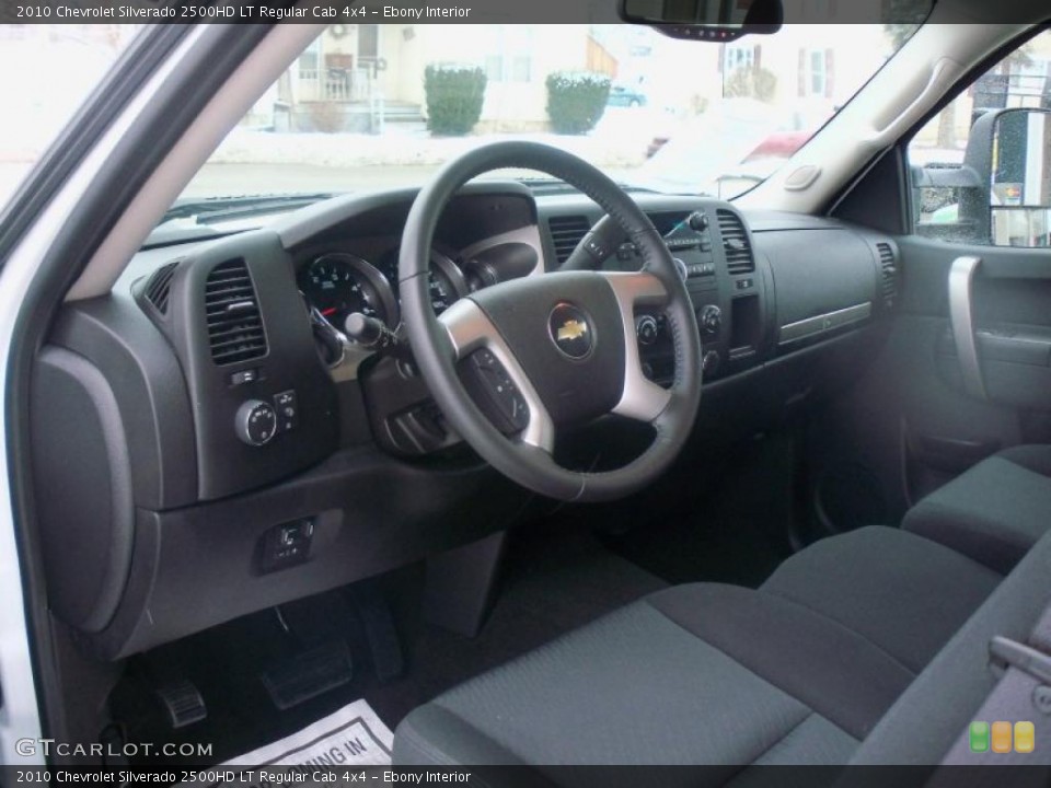 Ebony Interior Prime Interior for the 2010 Chevrolet Silverado 2500HD LT Regular Cab 4x4 #43403359