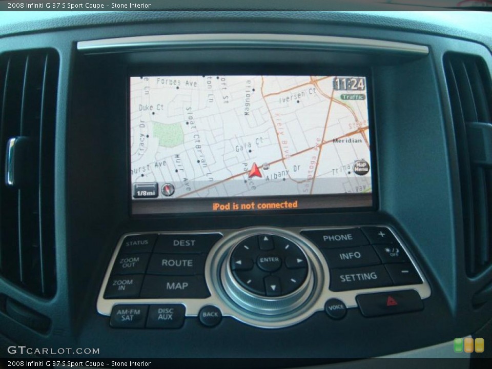 Stone Interior Navigation for the 2008 Infiniti G 37 S Sport Coupe #43407616