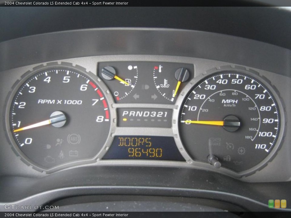 Sport Pewter Interior Gauges for the 2004 Chevrolet Colorado LS Extended Cab 4x4 #43412348