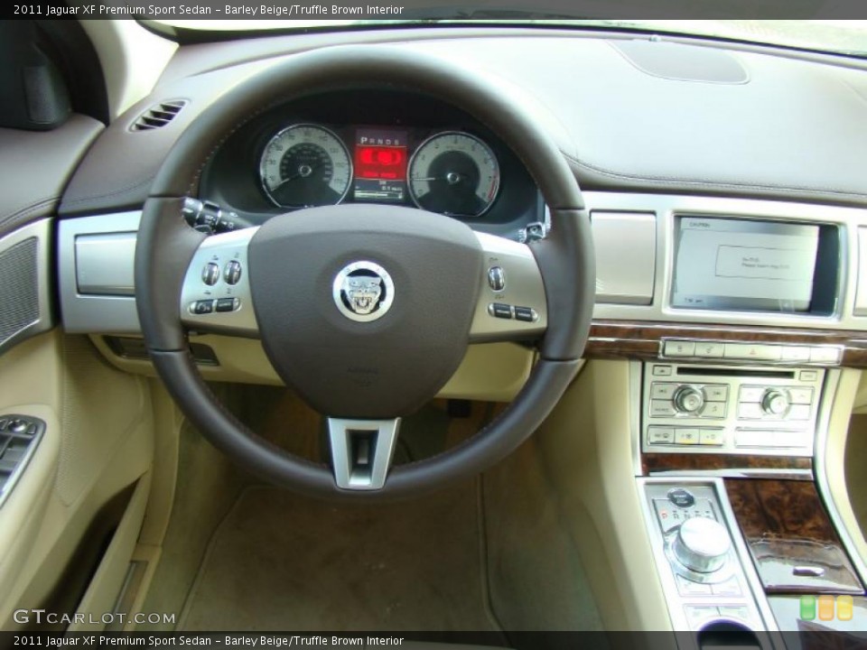 Barley Beige/Truffle Brown Interior Controls for the 2011 Jaguar XF Premium Sport Sedan #43414852