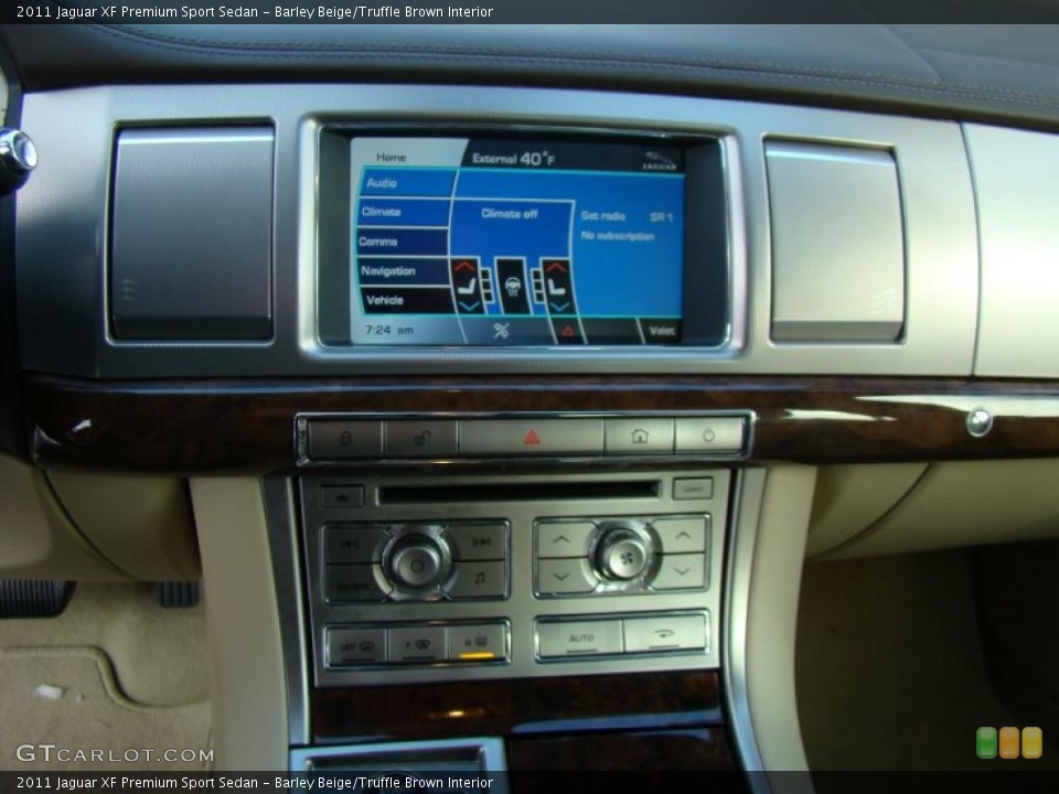 Barley Beige/Truffle Brown Interior Controls for the 2011 Jaguar XF Premium Sport Sedan #43414864