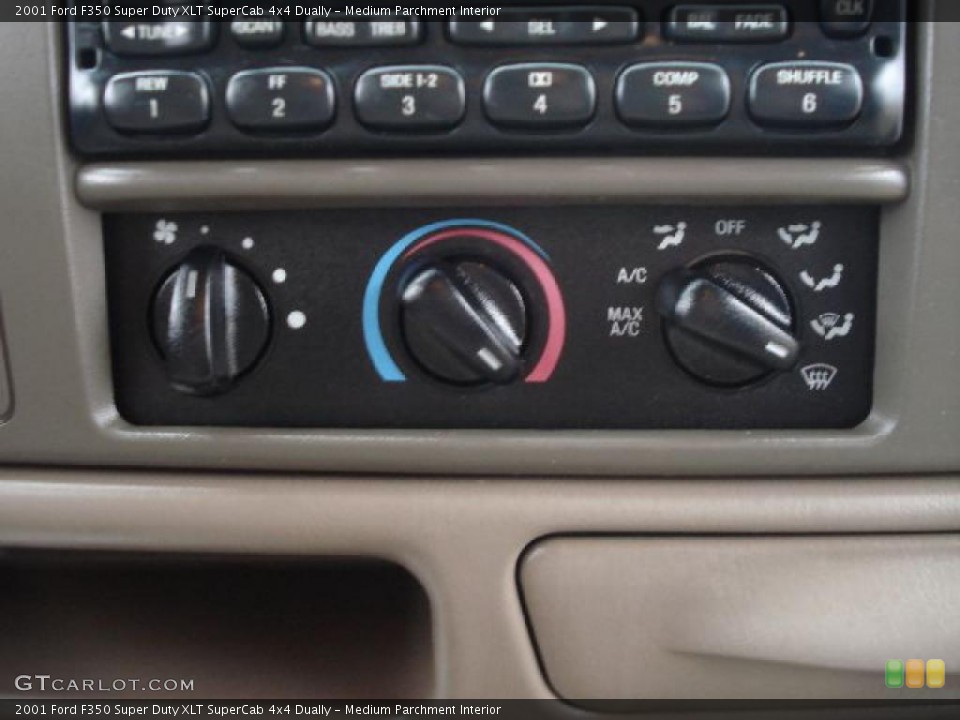 Medium Parchment Interior Controls for the 2001 Ford F350 Super Duty XLT SuperCab 4x4 Dually #43416072