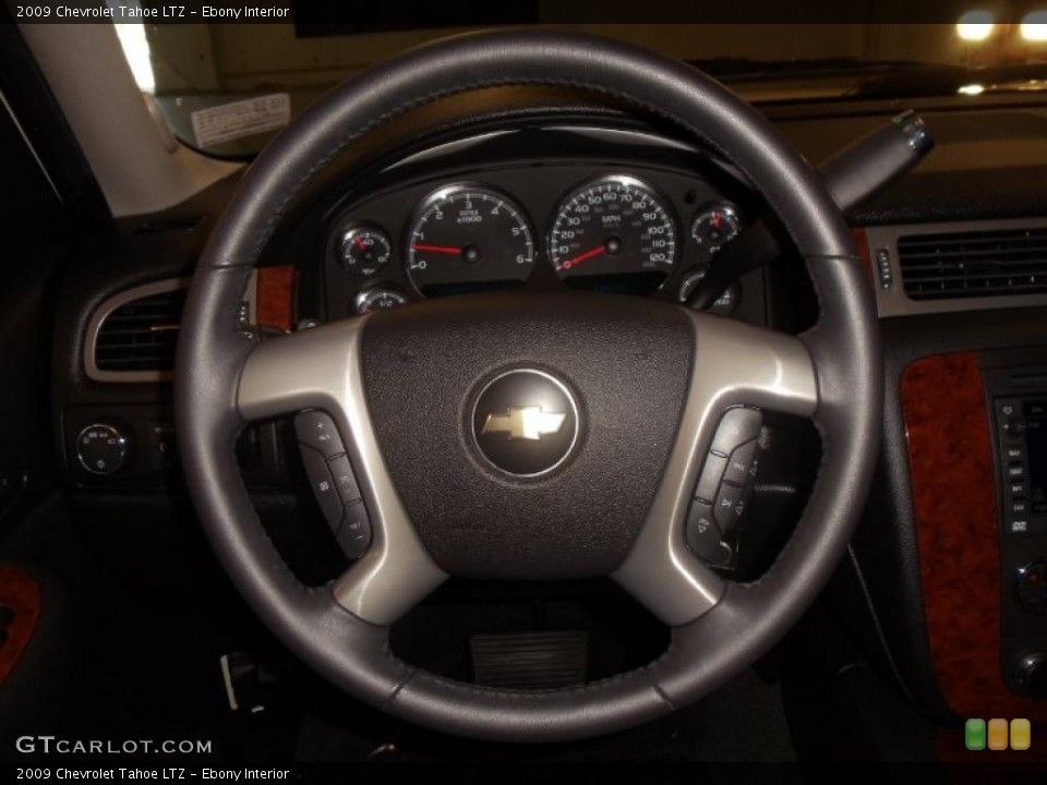 Ebony Interior Steering Wheel for the 2009 Chevrolet Tahoe LTZ #43420604