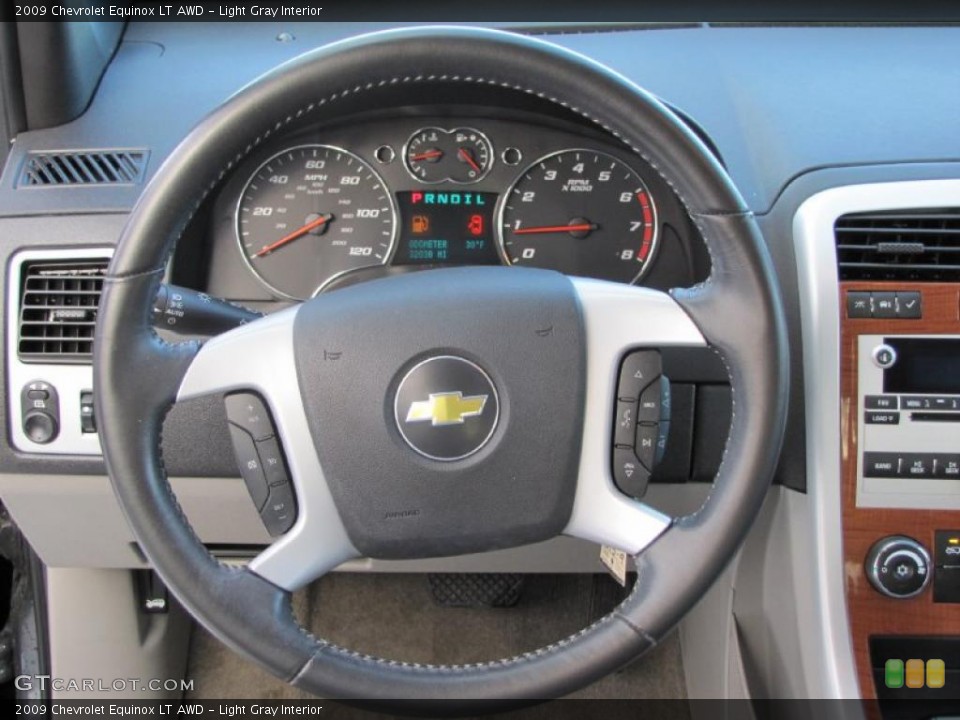 Light Gray Interior Steering Wheel for the 2009 Chevrolet Equinox LT AWD #43420808