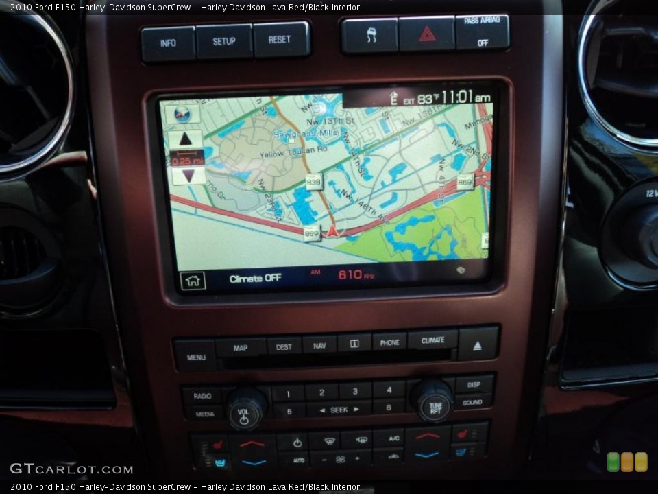 Harley Davidson Lava Red/Black Interior Navigation for the 2010 Ford F150 Harley-Davidson SuperCrew #43425516