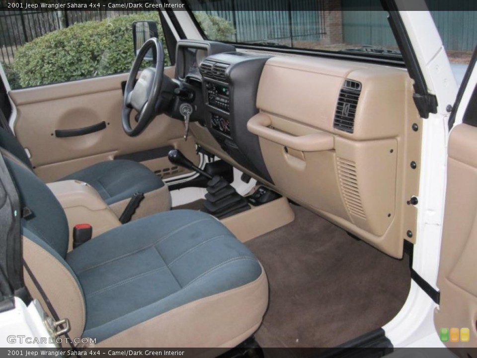 Camel/Dark Green Interior Dashboard for the 2001 Jeep Wrangler Sahara 4x4 #43430137