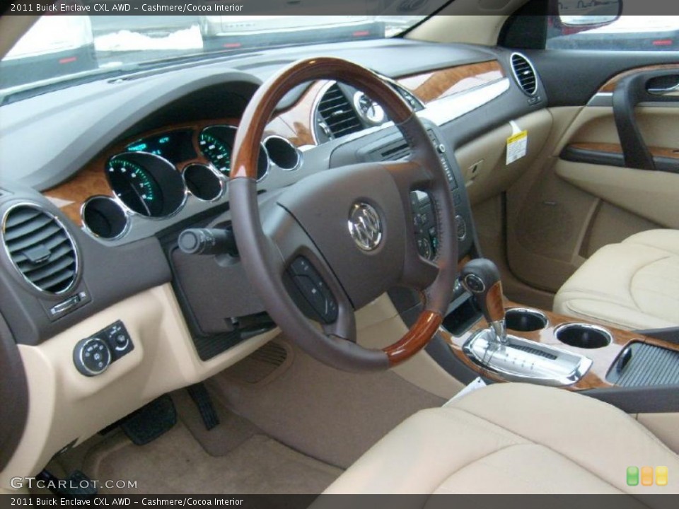 Cashmere/Cocoa Interior Dashboard for the 2011 Buick Enclave CXL AWD #43432345