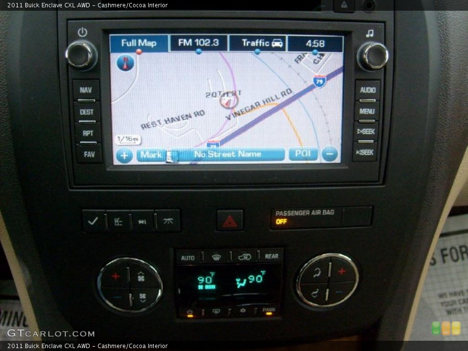 Cashmere/Cocoa Interior Navigation for the 2011 Buick Enclave CXL AWD #43432495