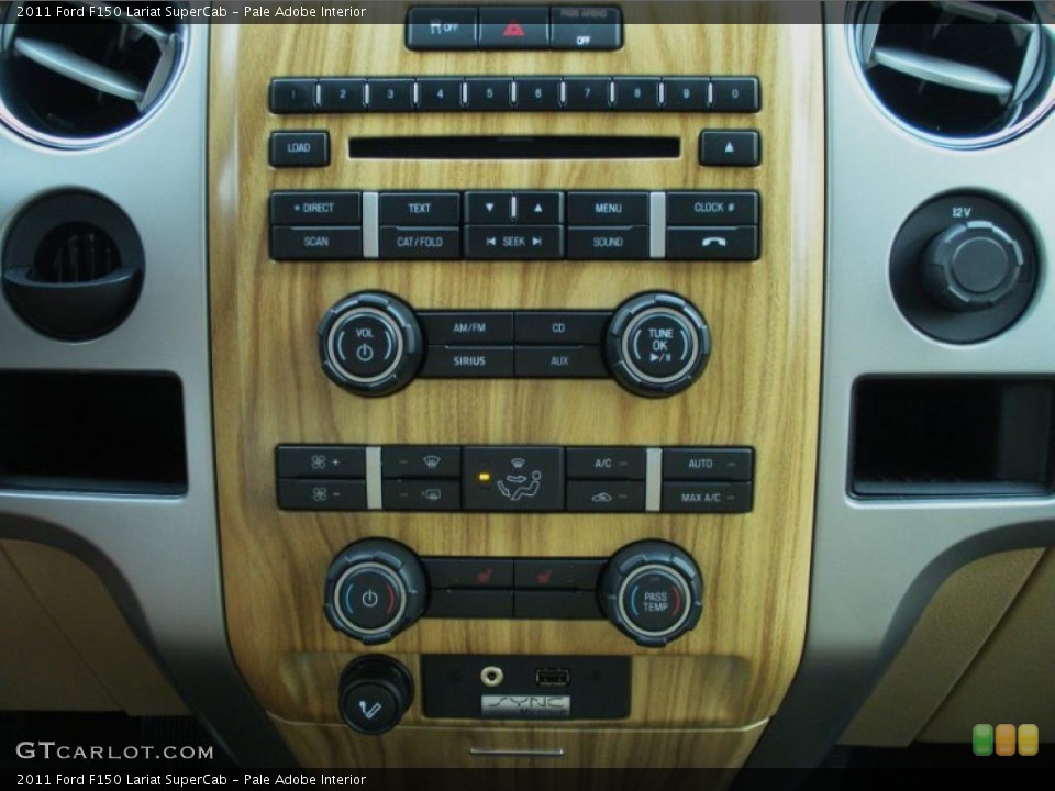 Pale Adobe Interior Controls for the 2011 Ford F150 Lariat SuperCab #43432543