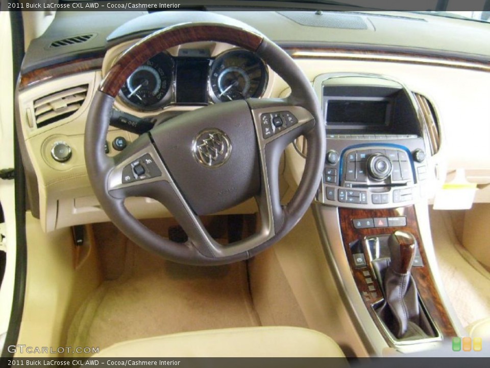 Cocoa/Cashmere Interior Dashboard for the 2011 Buick LaCrosse CXL AWD #43433719