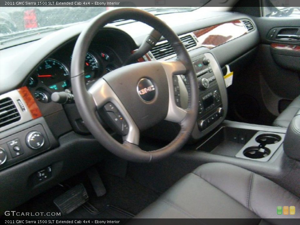 Ebony Interior Dashboard for the 2011 GMC Sierra 1500 SLT Extended Cab 4x4 #43434631
