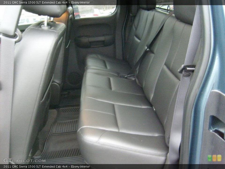 Ebony Interior Photo for the 2011 GMC Sierra 1500 SLT Extended Cab 4x4 #43434687