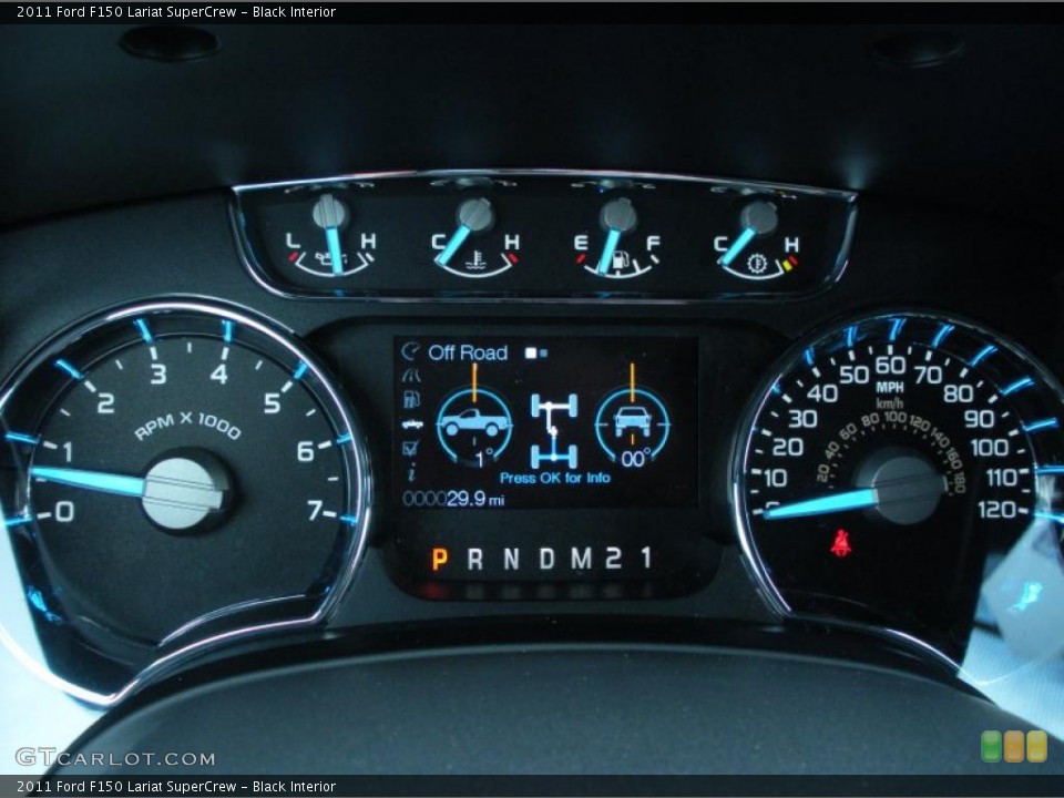 Black Interior Gauges for the 2011 Ford F150 Lariat SuperCrew #43434959