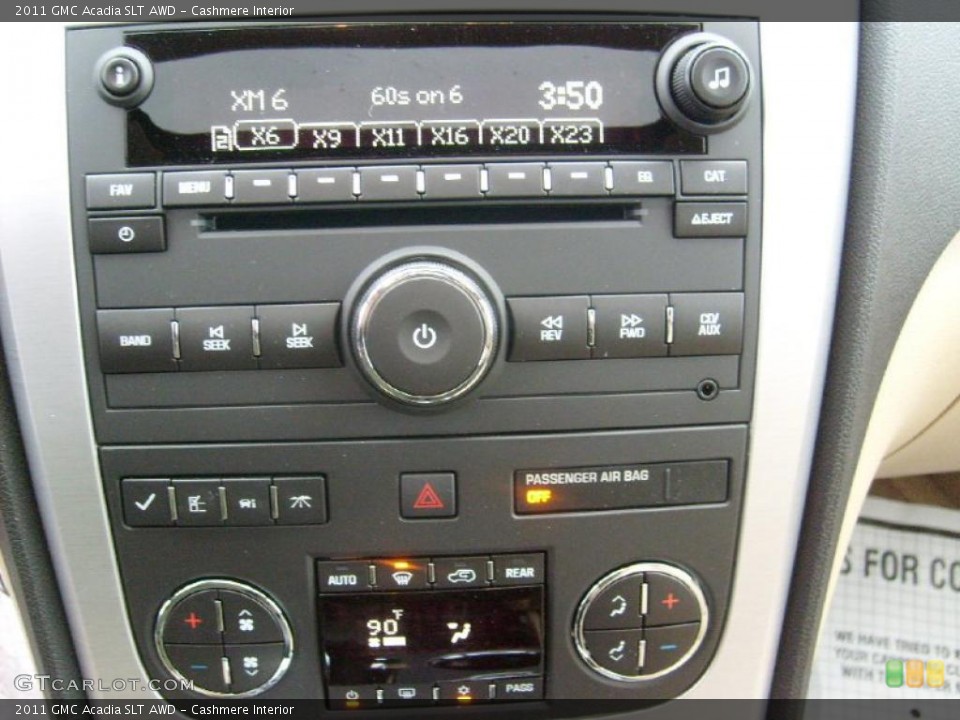 Cashmere Interior Controls for the 2011 GMC Acadia SLT AWD #43435727
