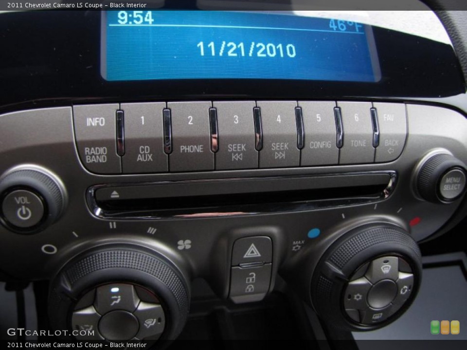 Black Interior Controls for the 2011 Chevrolet Camaro LS Coupe #43436399